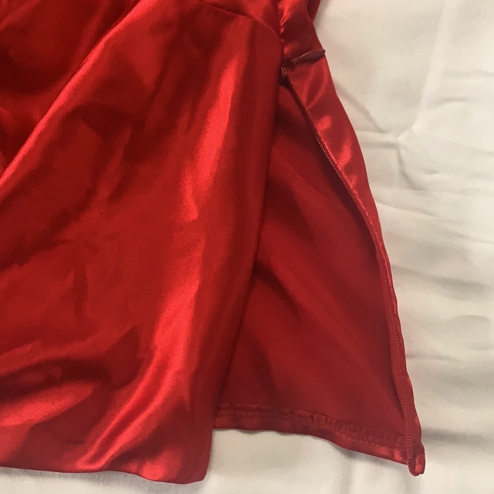 Joseph Ribkoff Scarlet Satin Blouse - Picture 6 of 12